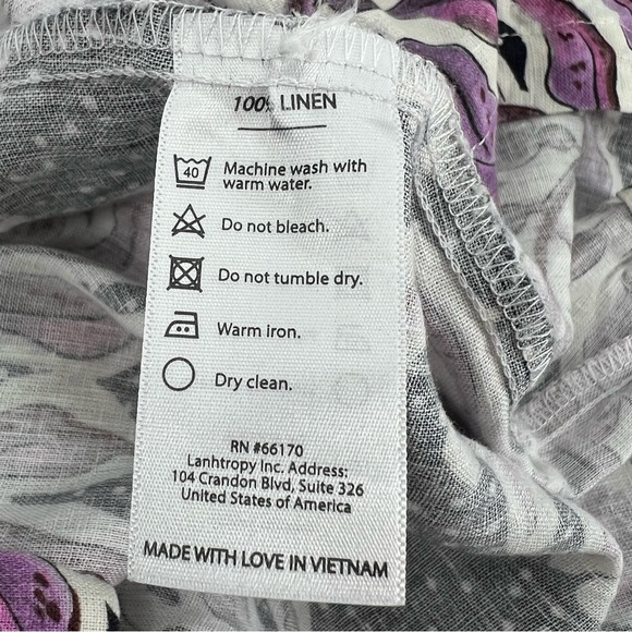 LANHTROPY Organic Linen Bubble Dress Sz XL - Picture 8 of 9